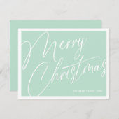ミニマルモダンリストメリークリスマスカード – カスタム シーズンカード (正面/裏面)