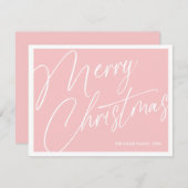 ミニマルモダンリストメリークリスマスカード – カスタム シーズンカード (正面/裏面)