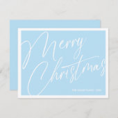 ミニマルモダンリストメリークリスマスカード – カスタム シーズンカード (正面/裏面)