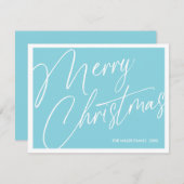 ミニマルモダンリストメリークリスマスカード – カスタム シーズンカード (正面/裏面)
