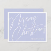 ミニマルモダンリストメリークリスマスカード – カスタム シーズンカード (正面/裏面)