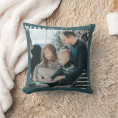 ミニマルモダンリストメリークリスマスグリーンパイン クッション (ブランケット)