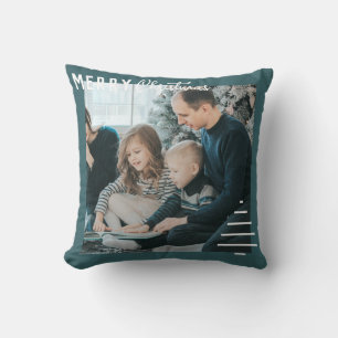 ミニマルモダンリストメリークリスマスグリーンパイン クッション