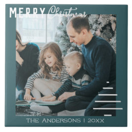 ミニマルモダンリストメリークリスマスグリーンパイン タイル