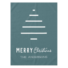 ミニマルモダンリストメリークリスマスグリーンパイン テーブルクロス