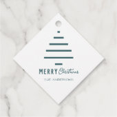 ミニマルモダンリストメリークリスマスグリーンパイン フェイバータグ (裏面)