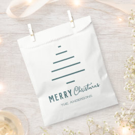 ミニマルモダンリストメリークリスマスグリーンパイン フェイバーバッグ
