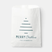 ミニマルモダンリストメリークリスマスグリーンパイン フェイバーバッグ (正面)