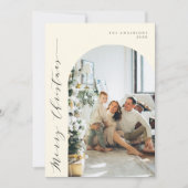 ミニマルモダンリストメリークリスマスフォト シーズンカード (正面)