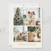 ミニマルモダンリストメリークリスマスフォト シーズンカード (裏面)