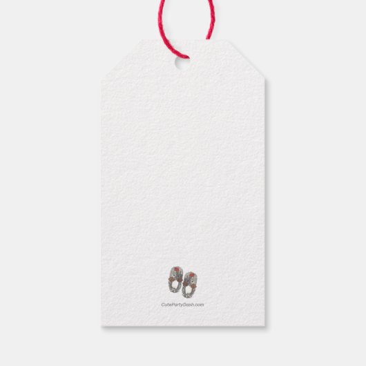 ミニマルモダンリストメリークリスマスホリデー ギフトタグ (裏面)