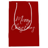 ミニマルモダンリストメリークリスマス ミディアムペーパーバッグ (正面)