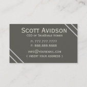 ミニマルモダンリストモノクロエレガント建築 名刺 (裏面)