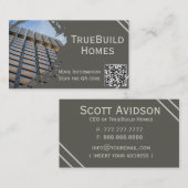 ミニマルモダンリストモノクロエレガント建築 名刺 (正面/裏面)