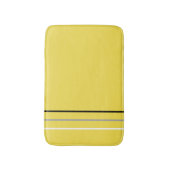 ミニマルモダンリストモノクロ線（黄） バスマット (正面縦)