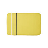 ミニマルモダンリストモノクロ線（黄） バスマット (正面)
