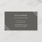 ミニマルモダンリストモノクロ 名刺 (裏面)