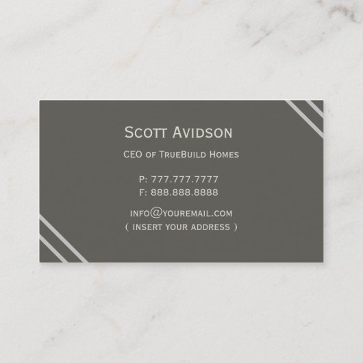 ミニマルモダンリストモノクロ 名刺 (裏面)