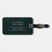 ミニマルモダンリストモノグラエレガントム花柄 ラゲッジタグ (裏面横)