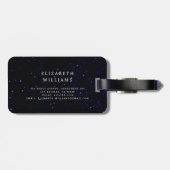 ミニマルモダンリストモノグラエレガントム花柄 ラゲッジタグ (裏面横)