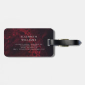 ミニマルモダンリストモノグラエレガントム花柄 ラゲッジタグ (裏面横)