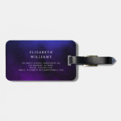 ミニマルモダンリストモノグラエレガントム花柄 ラゲッジタグ (裏面横)