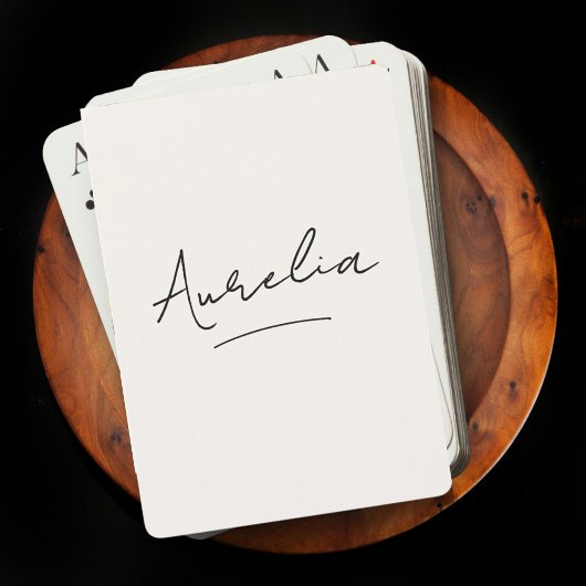 ミニマルモダンリストモノグラシンプルムカスタム トランプ