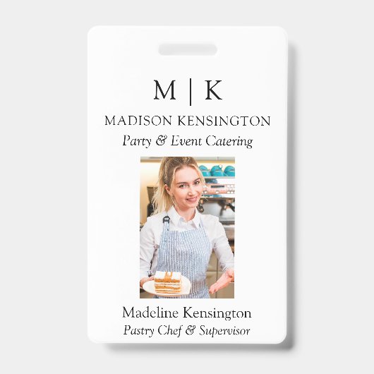 ミニマルモダンリストモノグラムまたはロゴビジネスの追加 バッジ (Front)