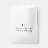 ミニマルモダンリストモノグラムまたはロゴビジネスの追加 フェイバーバッグ (正面)