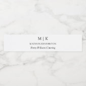 ミニマルモダンリストモノグラムまたはロゴビジネスの追加 ペットボトルラベル (シングルラベル)