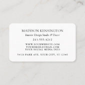 ミニマルモダンリストモノグラムまたはロゴQRコードの追加 名刺 (裏面)