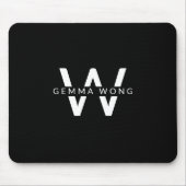 ミニマルモダンリストモノグラムイニシャル マウスパッド (正面)