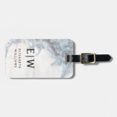 ミニマルモダンリストモノグラムエレガントパターン ラゲッジタグ (正面横)