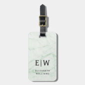 ミニマルモダンリストモノグラムエレガントパターン ラゲッジタグ (正面縦)