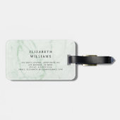 ミニマルモダンリストモノグラムエレガントパターン ラゲッジタグ (裏面横)