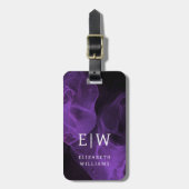 ミニマルモダンリストモノグラムエレガントパターン ラゲッジタグ (正面縦)