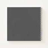 ミニマルモダンリストモノグラムグラフ紙 ノートブック (裏面)