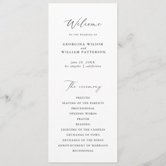 ミニマルモダンリストモノグラムフラットプログラム プログラム (正面)