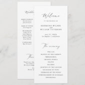 ミニマルモダンリストモノグラムフラットプログラム プログラム (正面/裏面)