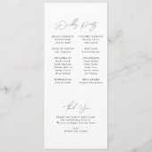 ミニマルモダンリストモノグラムフラットプログラム プログラム (裏面)