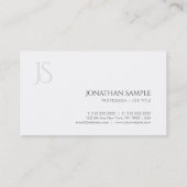 ミニマルモダンリストモノグラムプロフェッショナルテンプレート 名刺 (裏面)