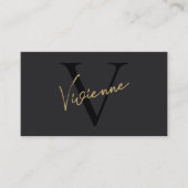 ミニマルモダンリストモノグラムプロフェッショナルマーケティング 名刺 (正面)