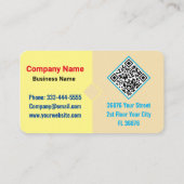 ミニマルモダンリストモノグラムマスタードイエロー 名刺 (裏面)