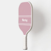 ミニマルモダンリストモノグラム名スポーツガーリーピンク ピックルボールラケット (左)