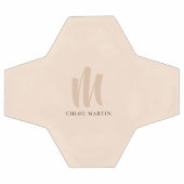 ミニマルモダンリストモノグラム名前をカスタムするシンプル サッカーボール (フラット)