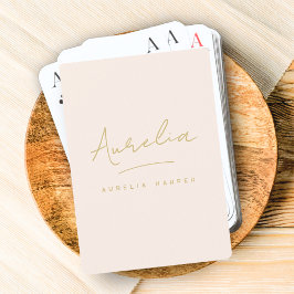 ミニマルモダンリストモノグラム赤面ピンクカスタム トランプ