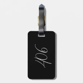 ミニマルモダンリストモンタナ406ブラック ラゲッジタグ