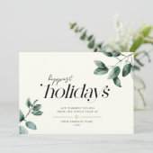 ミニマルモダンリストユーカリのビジネスロゴ シーズンカード (スタンド正面)