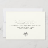 ミニマルモダンリストユーカリのビジネスロゴ シーズンカード (裏面)