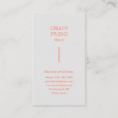 ミニマルモダンリストライトグレーオレンジ 名刺 (正面)